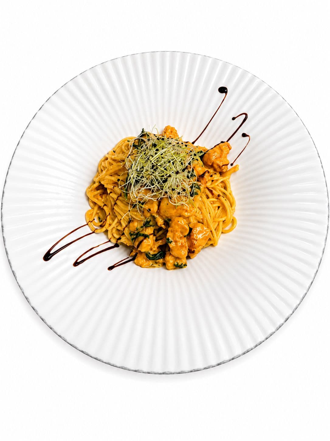Spaghetti pollo spinaci